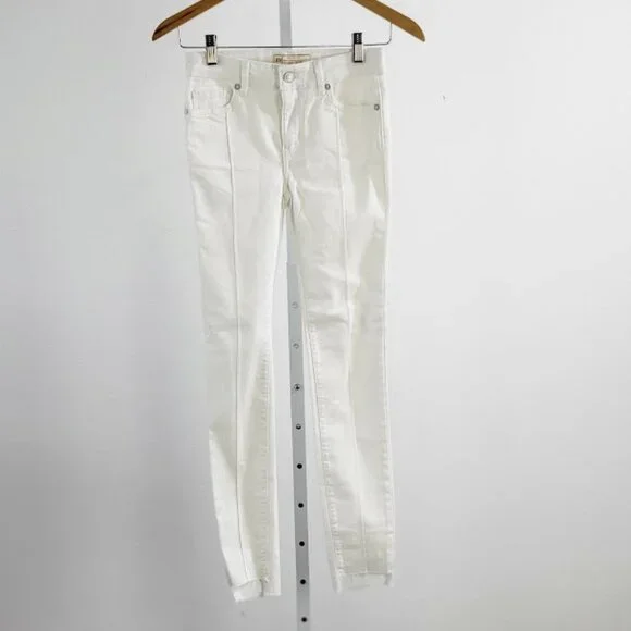 FREE PEOPLE Del Wray Step Hem Skinny Jeans Sz 24 - Picture 1 of 9